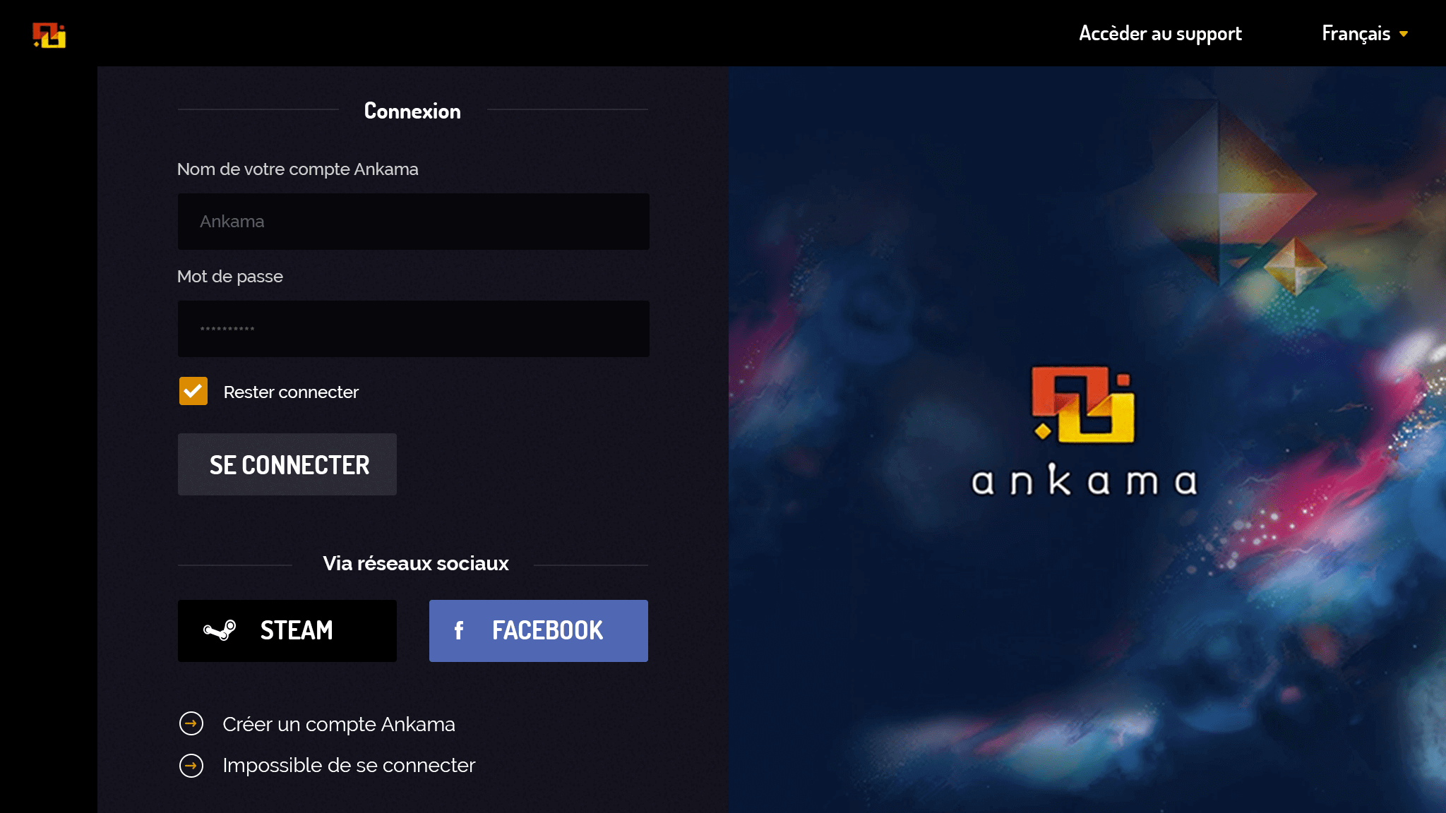 launcher ui login